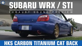 HKS 0207 Subaru WRX STI Carbon Titanium Cat Back Exhaust CarbonTi Sound Clip [upl. by Adhamh]