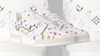 Takashi Murakami x Louis Vuitton LV Trainer quotWhitequot [upl. by Amyas]