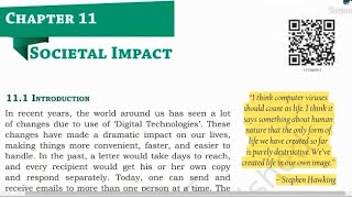 Societal Impact Chapter 11 of class 11 Computer Science  Chapter 6 of Information Practices NCERT [upl. by Oric211]