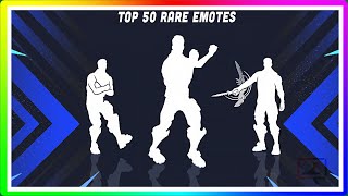 Fortnite TOP 50 RARE EMOTES in June 2024 [upl. by Attaynik]