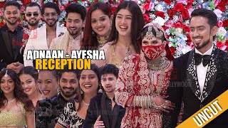 UNCUT  Adnaan Shaikh  Ayesha  Grand Wedding Reception  Starstudded Walima  Full Coverage [upl. by Quita]