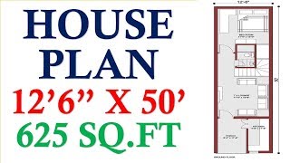 126quot X 50 HOUSE PLAN 625 SQFT [upl. by Ecirehs]