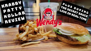 Reviewing Wendys Spongebob Krabby Patty Kollab Meal and Duping the Krabby Sauce Live in Real Time [upl. by Esimorp]