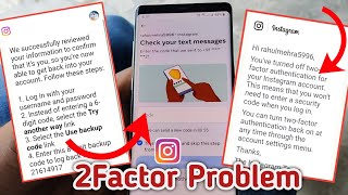 How To Turn Off Two Factor Authentication On Instagram Without Login  Instagram OTP Problem [upl. by Aiem]