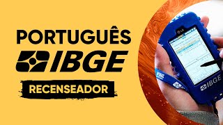 AULÃO IBGE 2022  PORTUGUÊS  RECENSEADOR [upl. by Olsson]