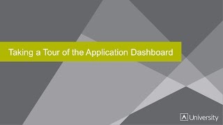 Quick Tour of Application Dashboard [upl. by Betthezel]