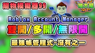 😲無限多開、Roblox Account Manager輕鬆上手簡直無敵 🐾寵物模擬器99  Roblox Pet Simulator 99 [upl. by Nonek523]