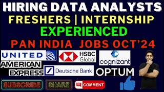 Data Analyst Jobs for Freshers 2024  Data Analyst Jobs in India  Data Analyst Jobs and Internship [upl. by Olnay621]