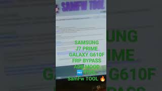 SAMSUNG J7 PRiME FRP BYPASS  GALAXY SMG610F GOOGLE ACCOUNT REMOVE ADB MOOD SamFw TOOL 2023 [upl. by Eenafit]