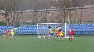 Caitlin Williams scores for AC Malew v Onchan Yellows 10 Floodlit Cup Div 1 8 December 2024 [upl. by Suoivatnod]