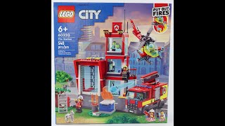 LEGO 60320 City Fire Station speed build [upl. by Boutis]