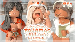 CHRISTMAS WINTER PAJAMA PYJAMA outfit codes for bloxburg PT1 [upl. by Giverin887]