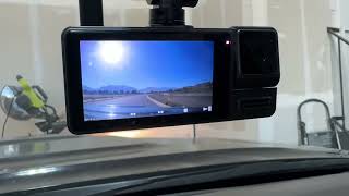 3 Channel WiFi Dash Cam with 64GB Card 4K1080P Dash Cam Front and Rear Review [upl. by Allerim758]