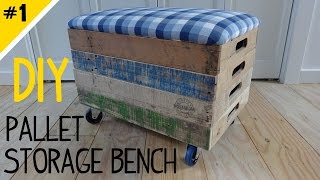 Build a Stackable Pallet Crate Storage Bench  Part 1 of 2 [upl. by Dobb]