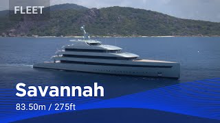 8350m  275ft Savannah First Hybrid Motoryacht in the World  Feadship [upl. by Yesac]