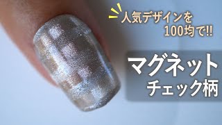 マグネットのネイルデザインはチェック柄がおすすめ💅【ネイリストASKA】 [upl. by Sclater]