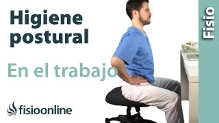 Higiene postural en el trabajo  Ejercicios de báscula pélvica [upl. by Matheson]