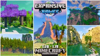 🎖️BEST BIOMES ADDON for BEDROCK  MINECRAFT PE 120  119 addons [upl. by Aryc557]