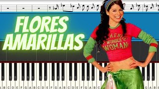 Floricienta  Flores Amarillas  Piano Tutorial  Midi [upl. by Gwendolen378]