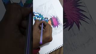 Gojo👀 animedrawing art animefanart sketch sketch animestyle anime jjk gojo tutorial [upl. by Eissel]