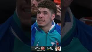 LaMelo is sad after realizing the Hawks sent him home☹️ shorts [upl. by Oribel]