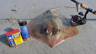 CATCH AND COOK STINGRAY TASTY OR GROSS [upl. by Odnumde]