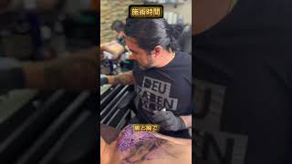 マサルタトゥースタジオをフォローいただきありがとうございます。tattooはどんな痛みだと思いますか？耐えられない事もあるようですが、こんな素敵な tattoo になりました✨ pain [upl. by Aerdnaed]