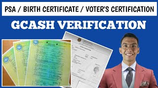 GCASH VERIFICATION PSA  BIRTH CERTIFICATE  VOTERS CERTIFICATION [upl. by Casie]