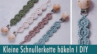 Schnullerkette häkeln in Raupenform  schönes Geschenk zur Geburt [upl. by Harwell]