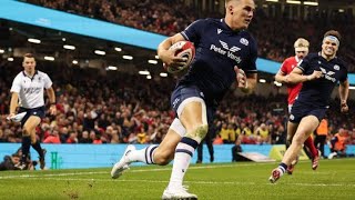 Duhan van der Merwe disallowed try vs Wales  Wales vs Scotland Six Nations 2024 highlights [upl. by Gilemette]