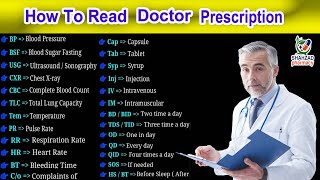 How To Read Doctor Prescription  Medical Abbreviation  Medical Terms  Shahzad Pharmacy [upl. by Scheld]