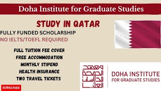 Doha Institute Graduate Scholarship 2025 in Qatar  Fully Funded [upl. by Etnauj40]