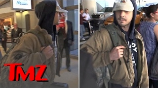 Hey Whats Shia LaBeouf doing at the airport  TMZ [upl. by Zennas538]