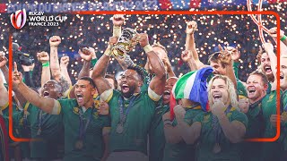 South Africa lift the Webb Ellis Cup for the fourth time  Rugby World Cup 2023 final [upl. by Perle286]