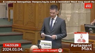 🔴 KÉNYES Azonnali Kérdések Órája ParlamentMax élő közvetítése 20240304 [upl. by Favata]