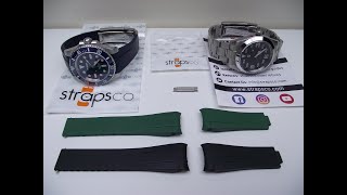 Strapsco Fitted Rubber Straps And Gridlock Clasp 4K Review [upl. by Harlan]