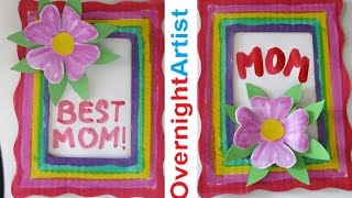 Mothers Day Gift Ideas  Easy Flower 3D Pop Up Frame [upl. by Anillehs]