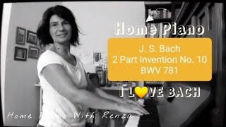 Invention 10 Invenzione a due voci n 10 in Sol magg bach BWV 781 G major piano [upl. by Lewellen354]