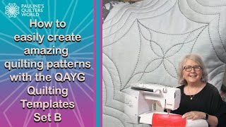 PQW How To Quilt The Easy Way With QAYG Quilting Templates Set B [upl. by Godfrey873]