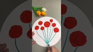 Simple Paper Folding  Teach You to Draw Flowers in 20 Seconds [upl. by Heck]