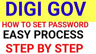 How To Set PASSWORD On DIGI GOV PORTAL 👍Must Watch 👀  Complete Tutorial In 2 seconds viral [upl. by Grossman]