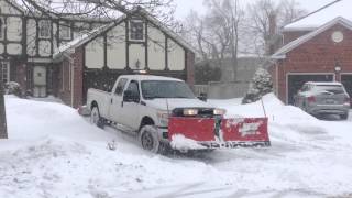 Residential Snow Plowing  dual low system [upl. by Klayman]