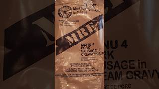 Inside US MRE Menu 4 Pork Sausage in Cream Gravy shorts [upl. by Amalia]