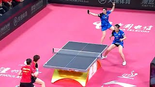 Wang Manyu2Chen Meng3 vs Miwa Harimoto14Miyuu Kihara24  ITTF Mixed Team World Cup 2023 [upl. by Gariepy]