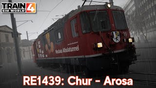 RE1439 Chur  Arosa  Arosalinie  Ge 44 ii  Train Sim World 4 [upl. by Bruning544]