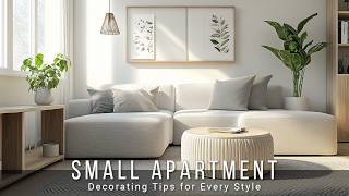 Chic amp Cozy Small Apartment Decorating Tips for Every Style [upl. by Ylecic67]