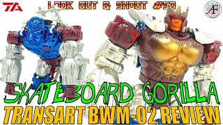 Look Out amp Shout 50 TransArt BWM02 Skateboard Gorilla review aka Transmetal Optimus Primal [upl. by Oenire]