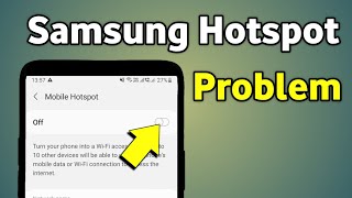 Samsung Hotspot Problem  Samsung Hotspot On Problem  agar hotspot on nahi ho raha hai to kya karen [upl. by Jakoba]