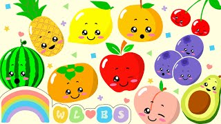 Baby Sensory Video  High Contrast Fruits  Happy BGM [upl. by Nibroc]