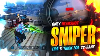 Secret sniper tips and tricks for cs rank  Single  double AWM tricks  CS rank  Player 07 [upl. by Aisyle]